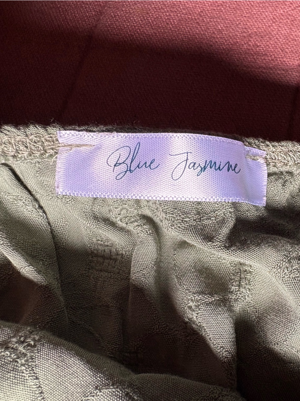 Floral Olive Green Romper- Blue Jasmine- Size Medium- Cottage- Fairy- Boho - Picture 3 of 9